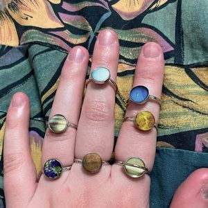 Planet rings, lot of 7 🪐